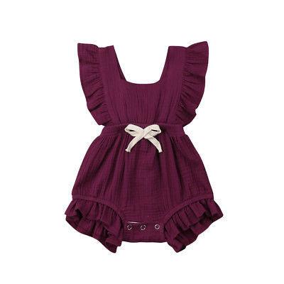 Lotus leaf lace sleeve bow baby dress - Nioor