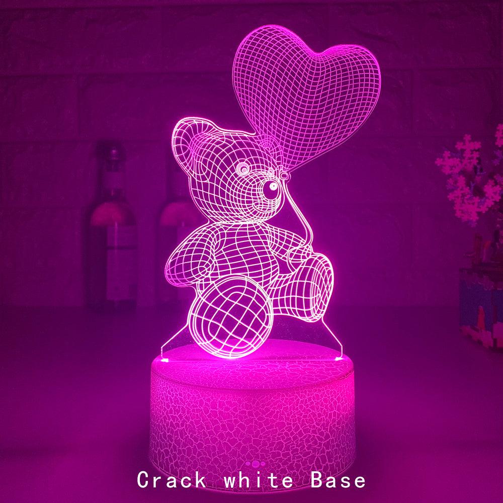 Love Bear Series 3D Light Creative Night Light LED Visual Light - Nioor