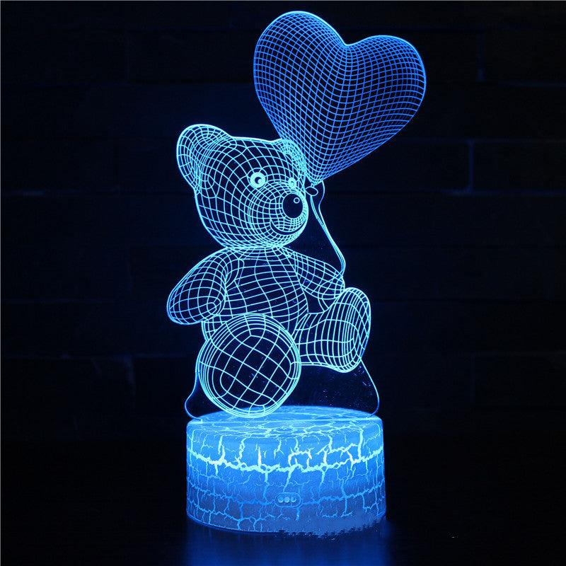 Love Bear Series 3D Light Creative Night Light LED Visual Light - Nioor