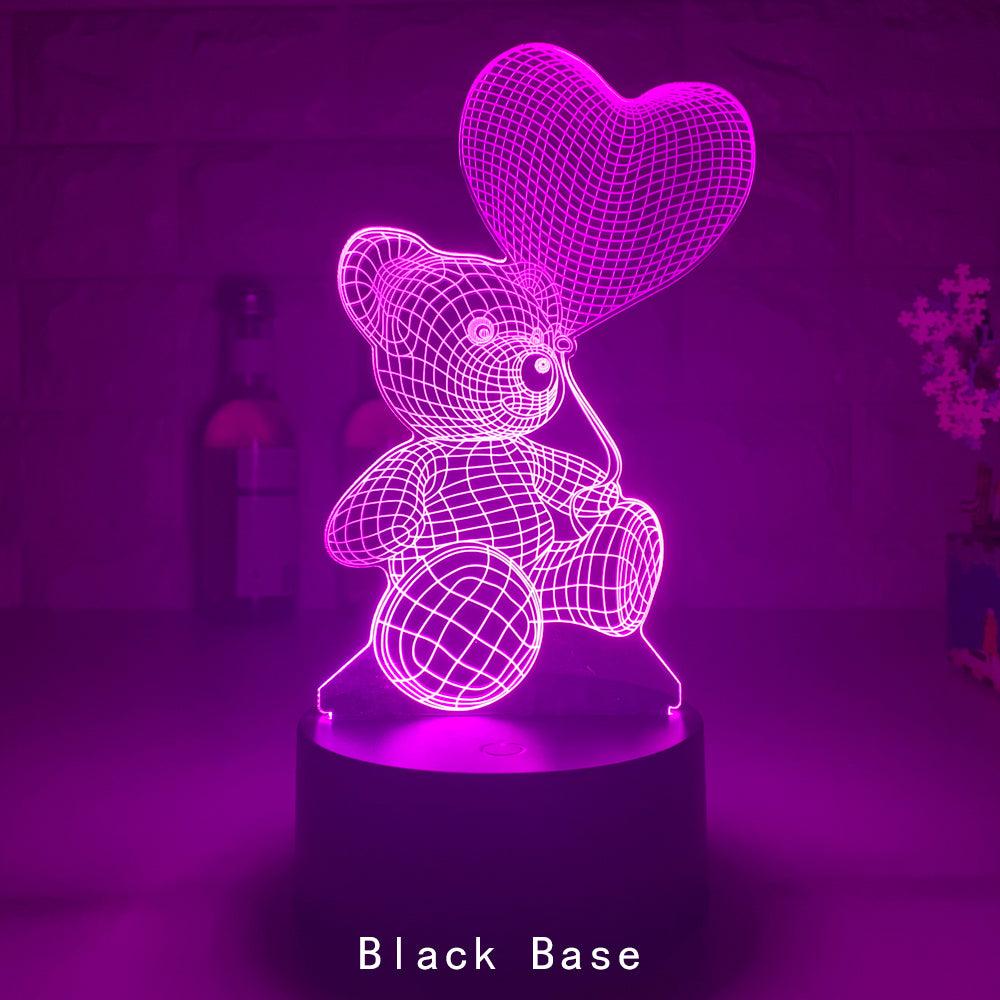 Love Bear Series 3D Light Creative Night Light LED Visual Light - Nioor