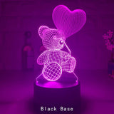 Love Bear Series 3D Light Creative Night Light LED Visual Light - Nioor