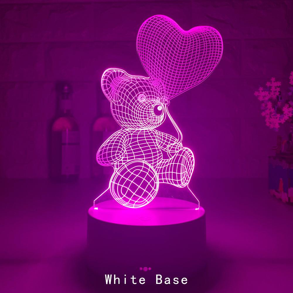 Love Bear Series 3D Light Creative Night Light LED Visual Light - Nioor