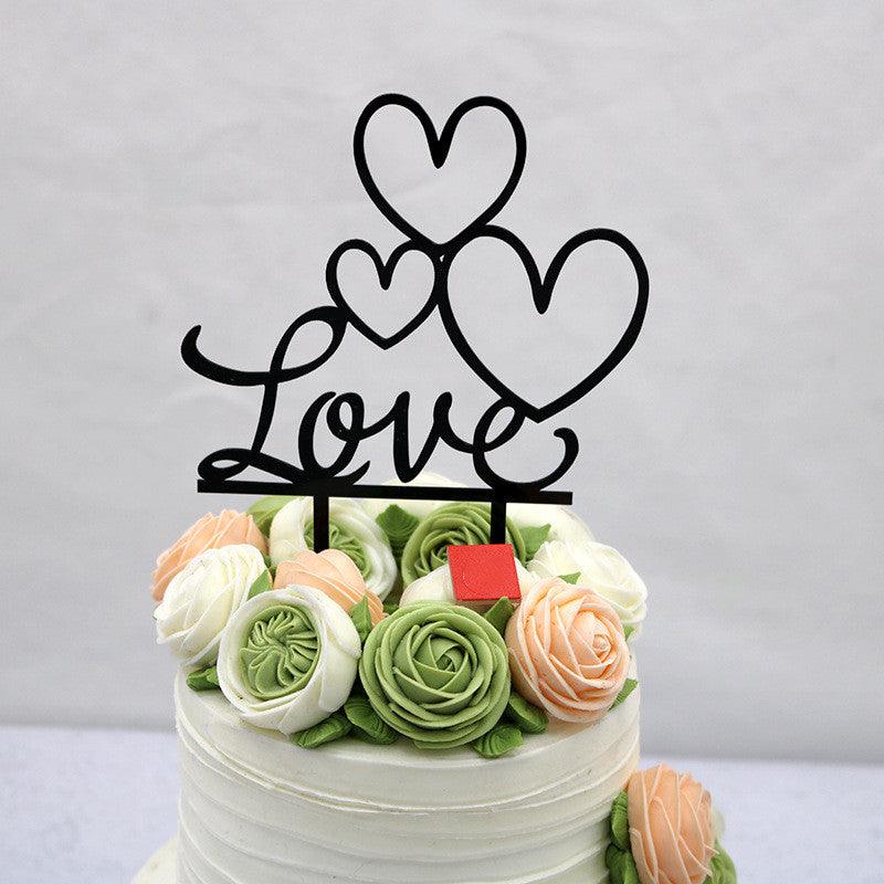 LOVE Wedding Party Acrylic Cake Insert - Nioor