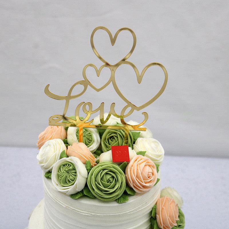 LOVE Wedding Party Acrylic Cake Insert - Nioor