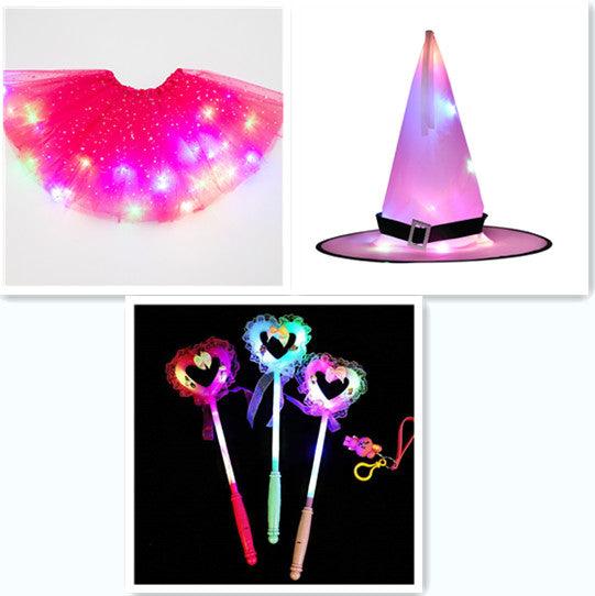 Magical & Luminous LED Princess Halloween Tutu Skirt Sequins Shiny Skirt - Nioor