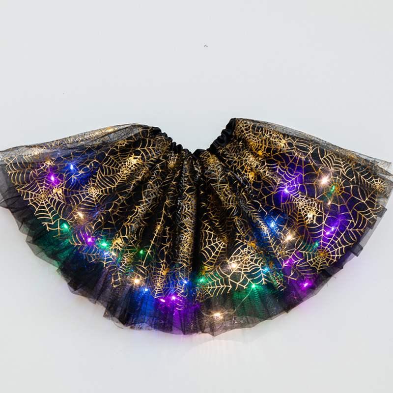 Magical & Luminous LED Princess Halloween Tutu Skirt Sequins Shiny Skirt - Nioor