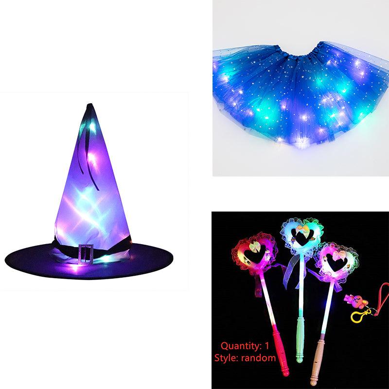 Magical & Luminous LED Princess Halloween Tutu Skirt Sequins Shiny Skirt - Nioor