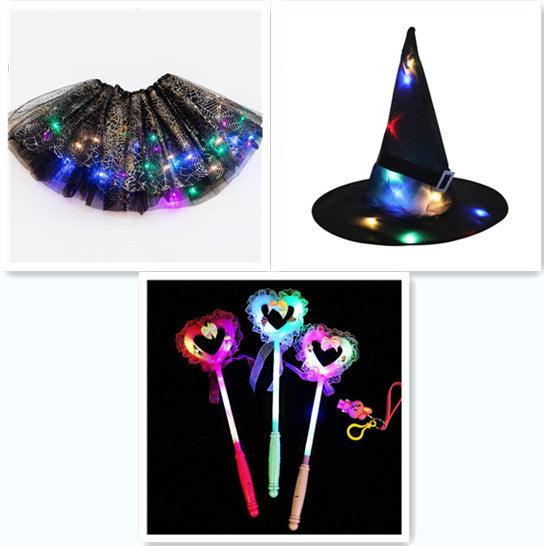 Magical & Luminous LED Princess Halloween Tutu Skirt Sequins Shiny Skirt - Nioor