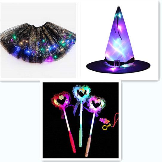 Magical & Luminous LED Princess Halloween Tutu Skirt Sequins Shiny Skirt - Nioor