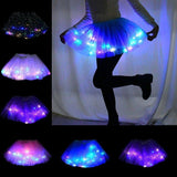 Magical & Luminous LED Princess Halloween Tutu Skirt Sequins Shiny Skirt - Nioor