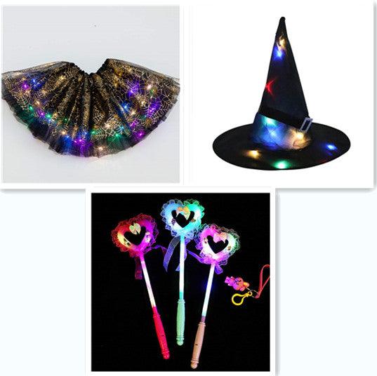 Magical & Luminous LED Princess Halloween Tutu Skirt Sequins Shiny Skirt - Nioor