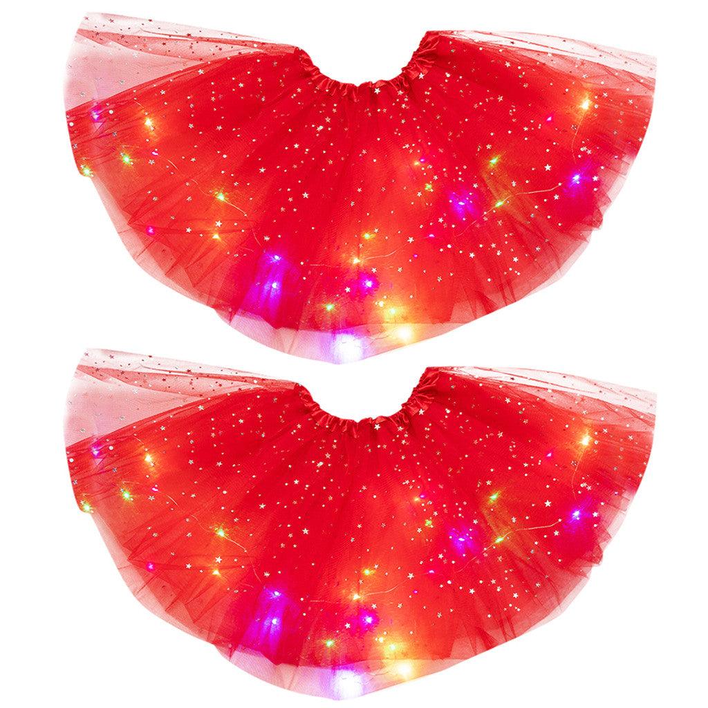 Magical & Luminous LED Princess Halloween Tutu Skirt Sequins Shiny Skirt - Nioor