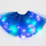 Magical & Luminous LED Princess Halloween Tutu Skirt Sequins Shiny Skirt - Nioor