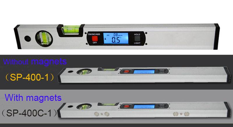 Magnetic angle meter, angle ruler, digital display level ruler, electronic level ruler, digital slope meter, 400MM angle ruler water. - Nioor