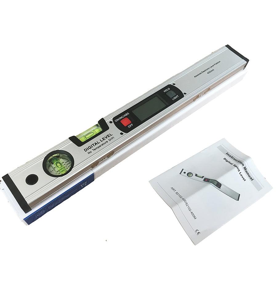 Magnetic angle meter, angle ruler, digital display level ruler, electronic level ruler, digital slope meter, 400MM angle ruler water. - Nioor