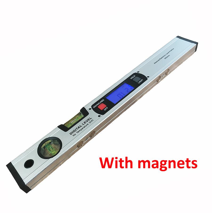 Magnetic angle meter, angle ruler, digital display level ruler, electronic level ruler, digital slope meter, 400MM angle ruler water. - Nioor