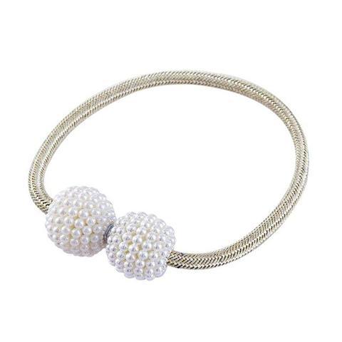 Magnetic Curtain Tiebacks Pearl Beads - Nioor