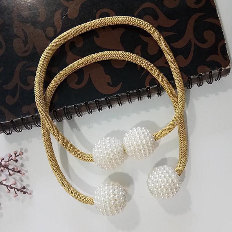 Magnetic Curtain Tiebacks Pearl Beads - Nioor