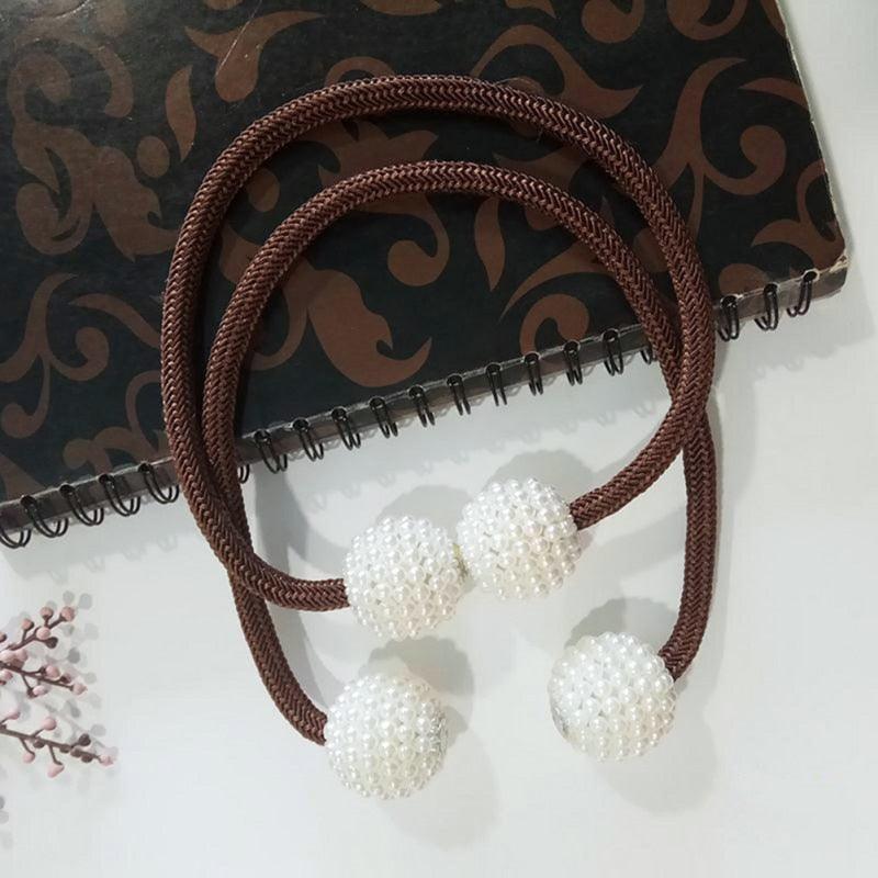 Magnetic Curtain Tiebacks Pearl Beads - Nioor