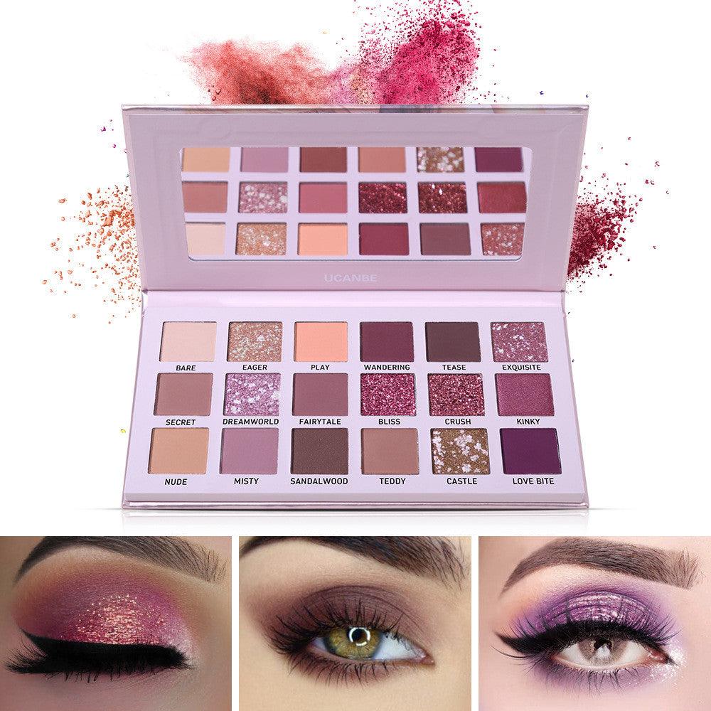 Make-up Tray Desert rose Eye Shadow 18 Colors - Nioor