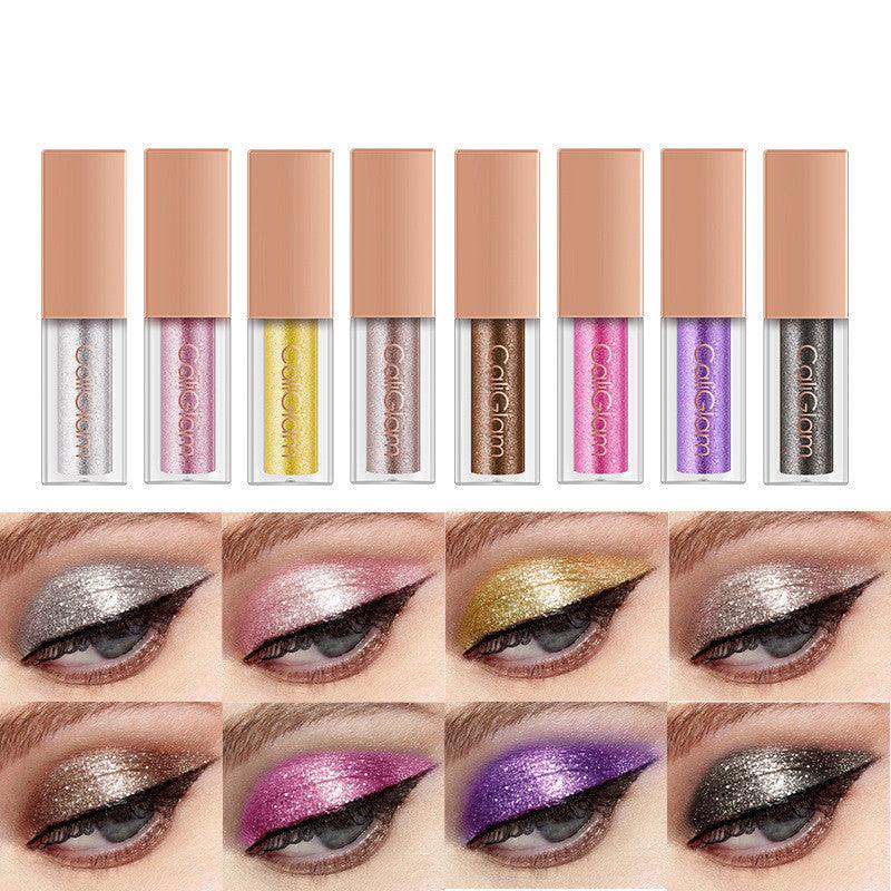 Makeup Multicolor Pearl Glitter Liquid Eyes Easy Color 8 Eyeshadow Set - Nioor