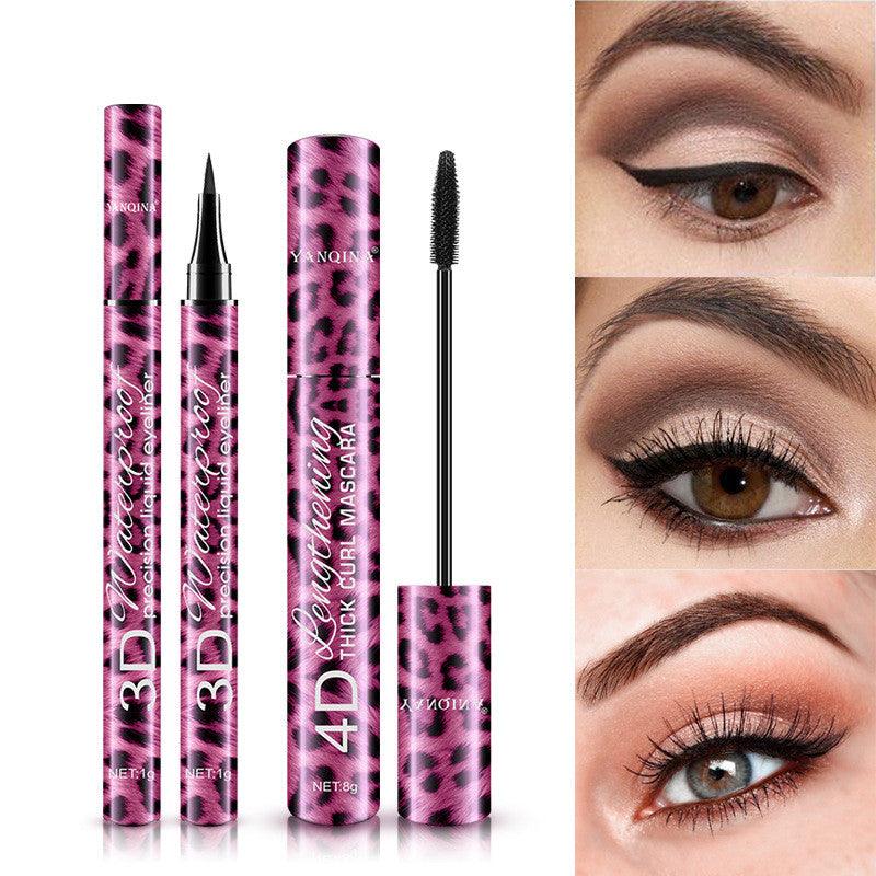 Makeup Red Leopard Eyeliner and Mascara Set - Nioor