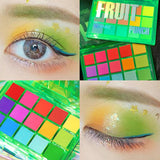 Makeup Sweet Party Eyeshadow Pallete Neon Palette 15 Shimmer Glitter Matte Shades Matellic Nude Blendable Pigment - Nioor