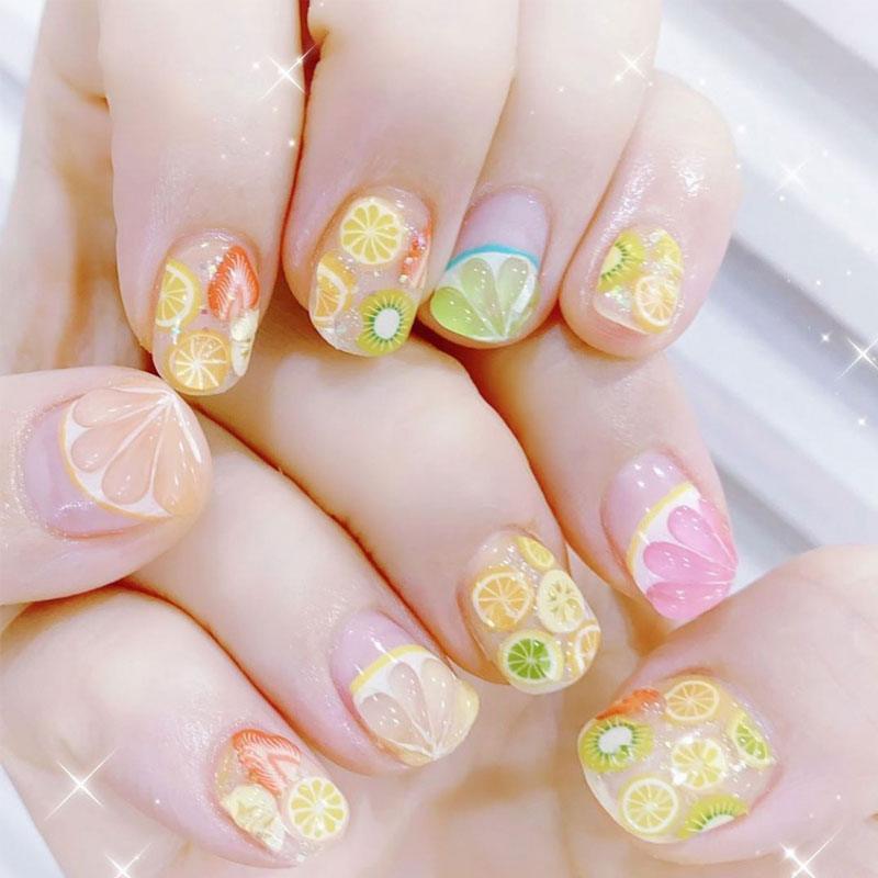 Manicure Ornament Handmade DIY Crystal Mud Clay Flower Fruit Slice - Nioor