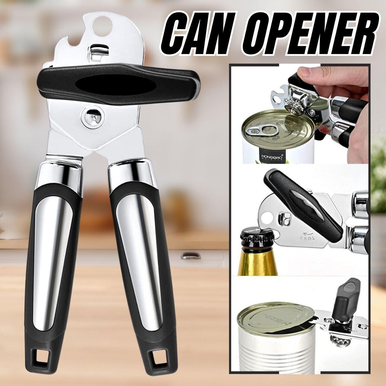 Manual Handheld Can Opener With Cutting Wheel Blade Lid Cap Openers - Nioor