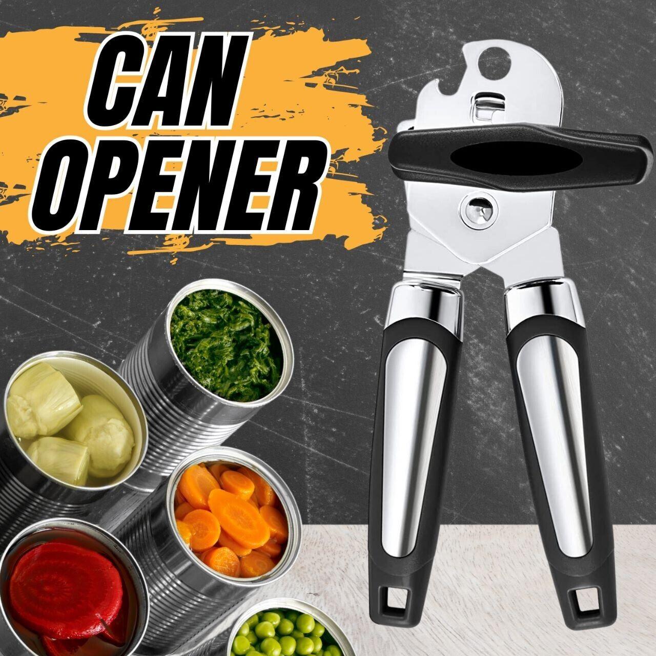 Manual Handheld Can Opener With Cutting Wheel Blade Lid Cap Openers - Nioor