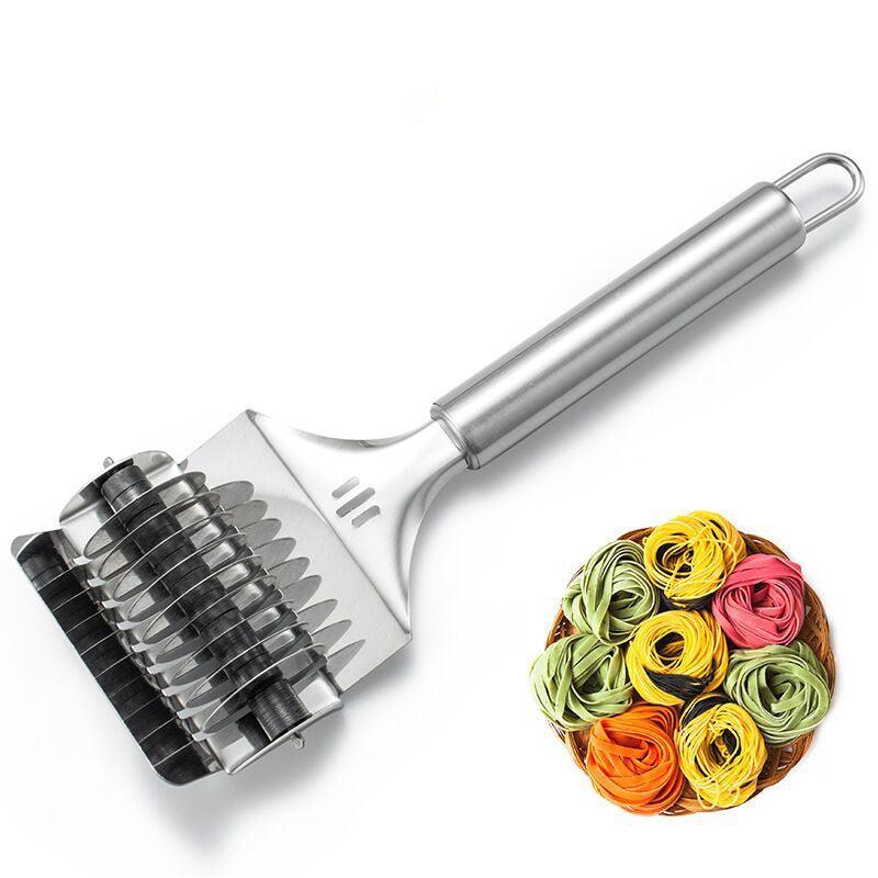 Manual Noodle Cutter Stainless Steel Roller Noodle Maker Fast Food Noodles Dough Rolling Machine Pasta Tools Gadgets For Kitchen - Nioor