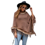 Mao Mao Yu Foreign Trade Knitted Tassel Cloak For Women - Nioor