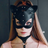 Masked Leather Rivet Mask - Nioor