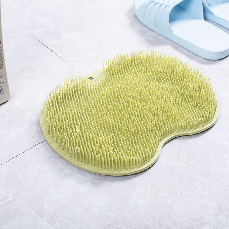 Massage Bath Brush Bathroom Non-slip Bath Mat Back Massage Brush Silicone Suction Cup Foot Rub Pad Body Cleaning Bathing Tool - Nioor