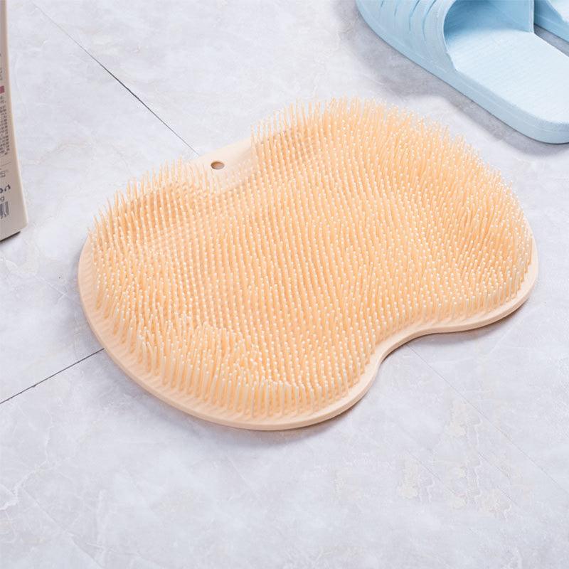 Massage Bath Brush Bathroom Non-slip Bath Mat Back Massage Brush Silicone Suction Cup Foot Rub Pad Body Cleaning Bathing Tool - Nioor