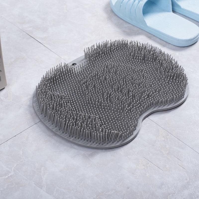 Massage Bath Brush Bathroom Non-slip Bath Mat Back Massage Brush Silicone Suction Cup Foot Rub Pad Body Cleaning Bathing Tool - Nioor