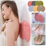 Massage Bath Brush Bathroom Non-slip Bath Mat Back Massage Brush Silicone Suction Cup Foot Rub Pad Body Cleaning Bathing Tool - Nioor