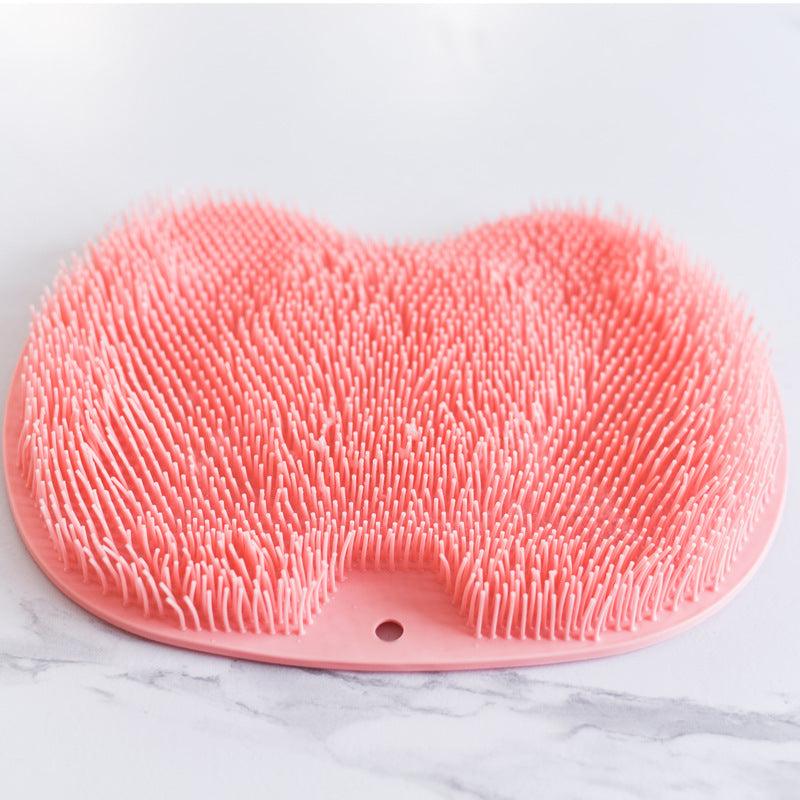 Massage Bath Brush Bathroom Non-slip Bath Mat Back Massage Brush Silicone Suction Cup Foot Rub Pad Body Cleaning Bathing Tool - Nioor