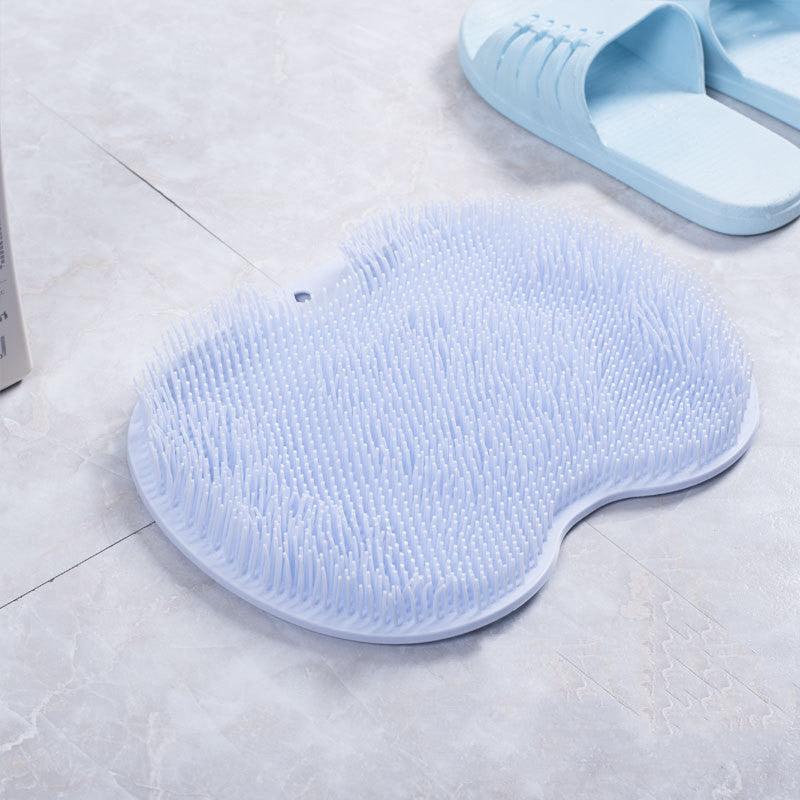 Massage Bath Brush Bathroom Non-slip Bath Mat Back Massage Brush Silicone Suction Cup Foot Rub Pad Body Cleaning Bathing Tool - Nioor