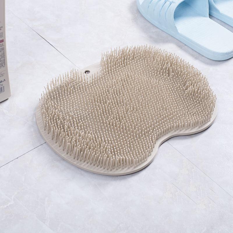 Massage Bath Brush Bathroom Non-slip Bath Mat Back Massage Brush Silicone Suction Cup Foot Rub Pad Body Cleaning Bathing Tool - Nioor