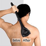 Men Back Shaver 2.0 Back Hair Shaver Two Head Blade Foldable Trimmer Body Leg Razor Long Handle Removal Razors - Nioor