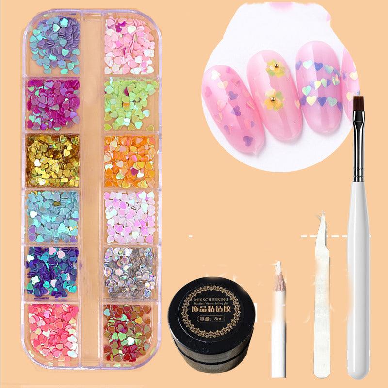 Metal Rivets Rhinestone Nail Decorations Mixed Box - Nioor