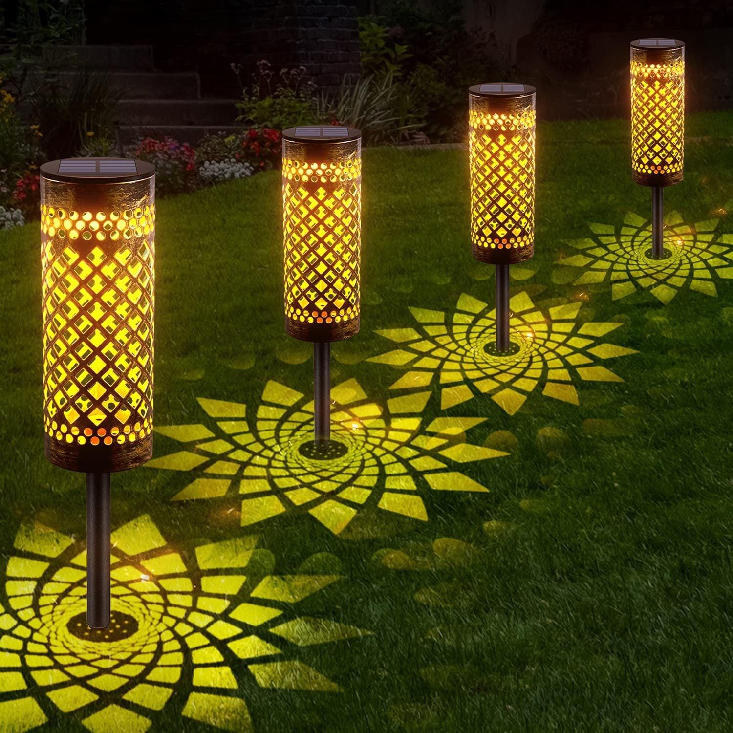 Metal Solar-powered Lawn Lamps Courtyard Decorative Waterproof - Nioor