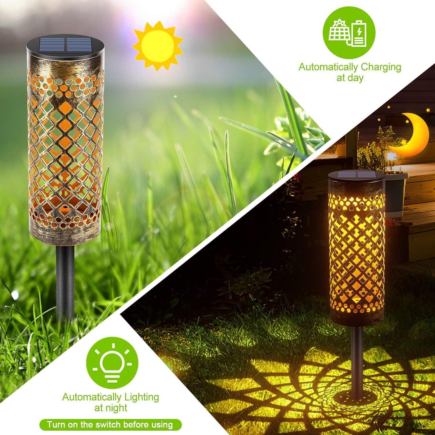 Metal Solar-powered Lawn Lamps Courtyard Decorative Waterproof - Nioor