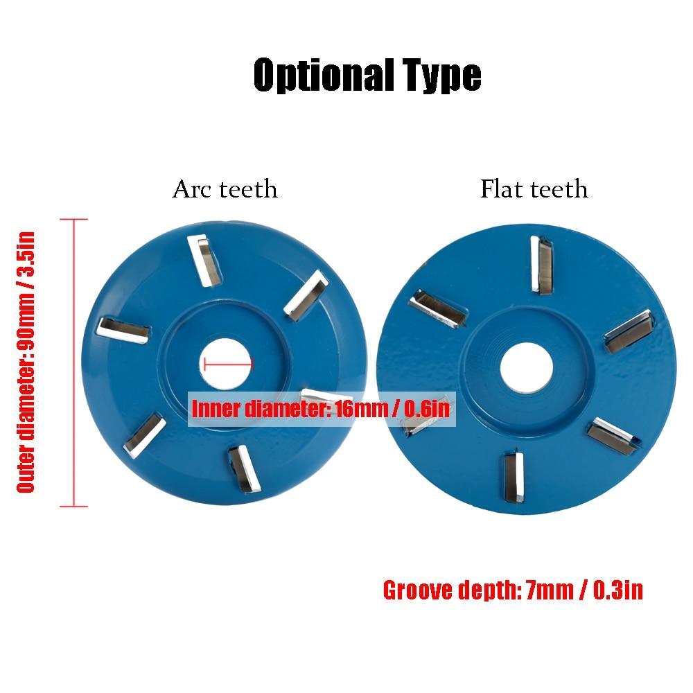 Meterk Six Teeth Power Wood Carving Disc Tool Milling Cutter For 16mm Aperture Angle Grinder Power Tool Accessories - Nioor