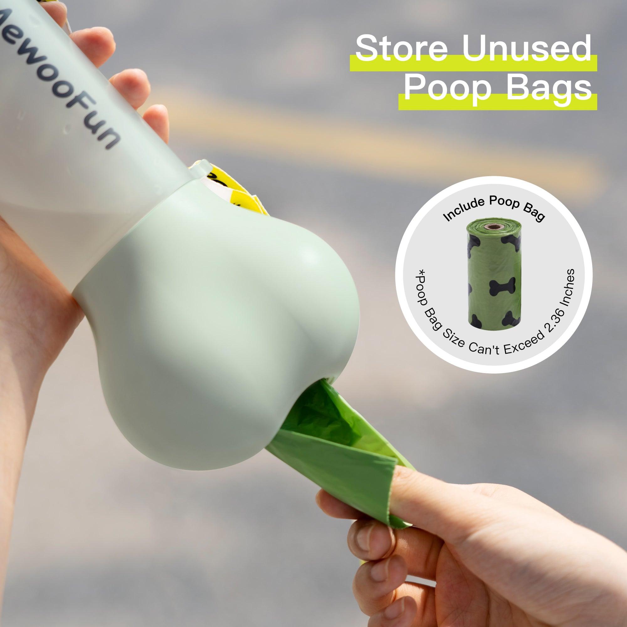 Mewoofun Pet Dog Water Bottle Feeder Bowl 2 in 1 Leak Proof Portable Food Bottle Pets Outdoor Travel Drinking Include Poop Bag - Nioor