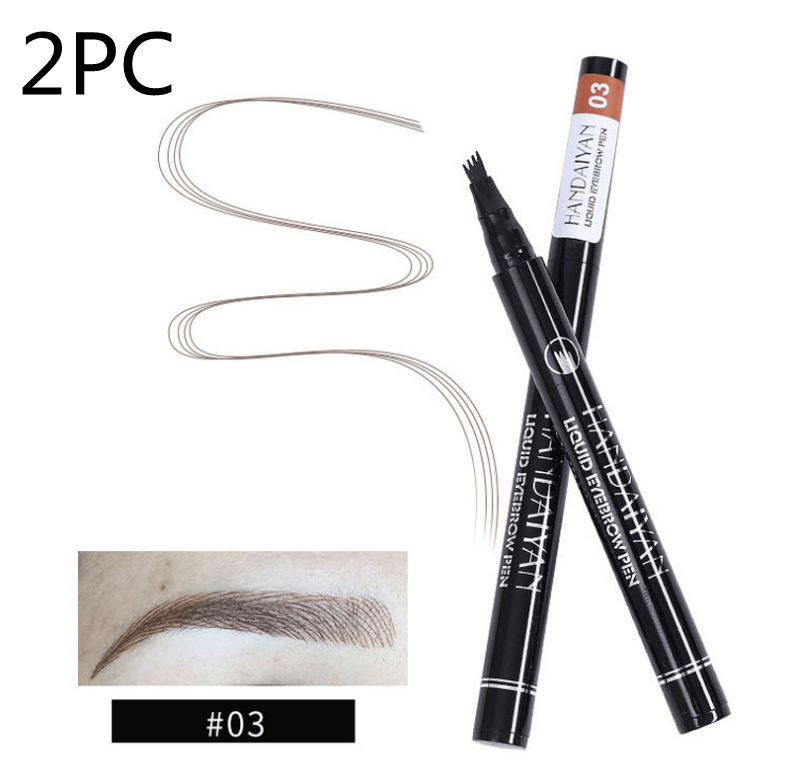 Microblading Eyebrow Pencil Waterproof Fork Tip Tattoo Pen Tinted Fine Sketch Eye Brow Pencils Long Lasting Eyebrows - Nioor