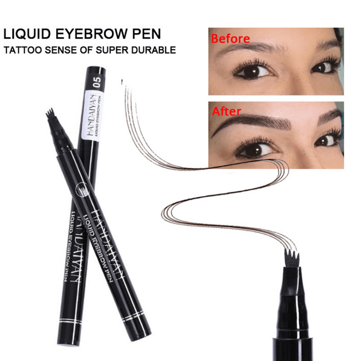 Microblading Eyebrow Pencil Waterproof Fork Tip Tattoo Pen Tinted Fine Sketch Eye Brow Pencils Long Lasting Eyebrows - Nioor