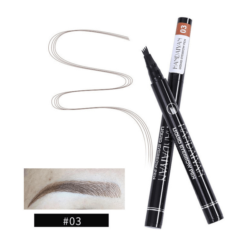 Microblading Eyebrow Pencil Waterproof Fork Tip Tattoo Pen Tinted Fine Sketch Eye Brow Pencils Long Lasting Eyebrows - Nioor