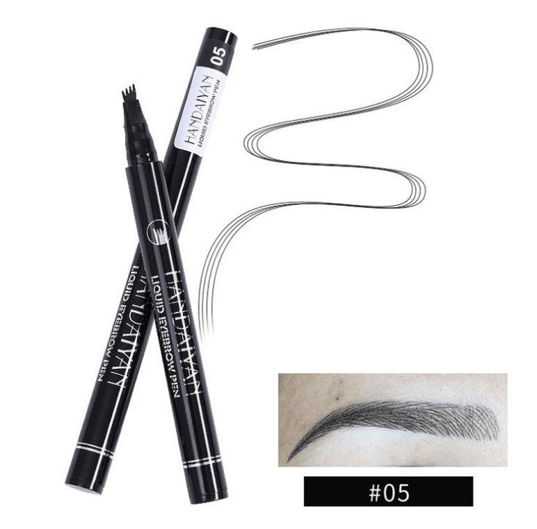 Microblading Eyebrow Pencil Waterproof Fork Tip Tattoo Pen Tinted Fine Sketch Eye Brow Pencils Long Lasting Eyebrows - Nioor